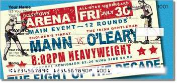 Vintage Boxing Personalized Checks