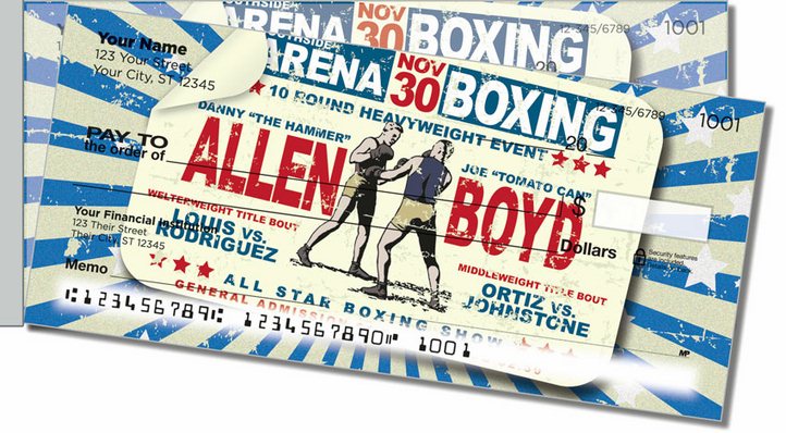 Vintage Boxing Side Tear Personal Checks