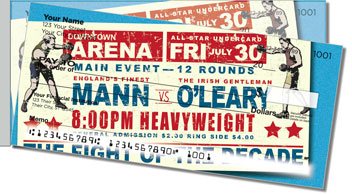 Vintage Boxing Side Tear Personalized Checks
