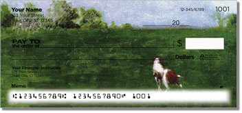 Vintage Dog Painting Design Checks