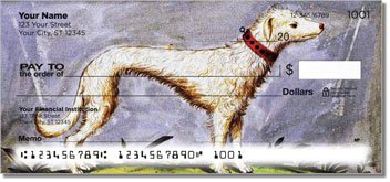Vintage Dog Painting Personalized Checks
