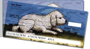 Vintage Dog Painting Side Tear Checks