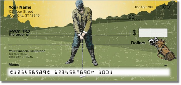 Vintage Golf Personal Checks