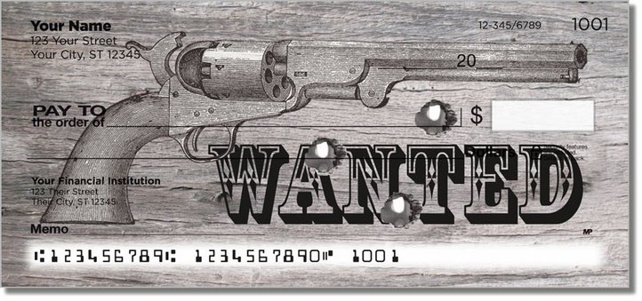 Vintage Gun Personal Checks