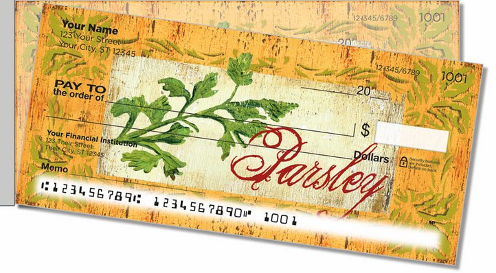 Vintage Herb Side Tear Personal Checks