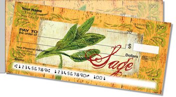 Vintage Herb Side Tear Personalized Checks