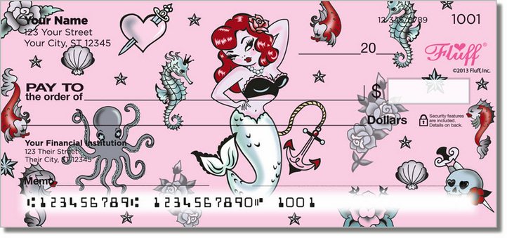 Vintage Mermaid Personal Checks