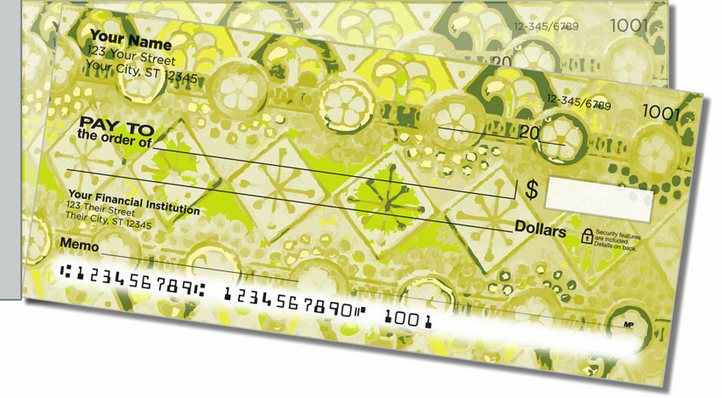 Vintage Pattern Side Tear Personal Checks