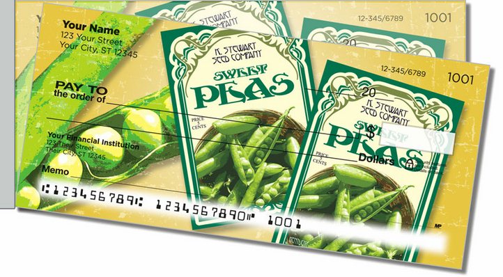 Vintage Seed Packet Side Tear Personal Checks