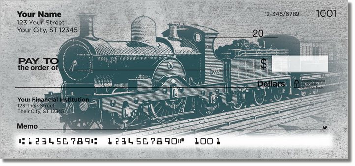 Vintage Train Personal Checks