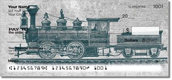 Vintage Train Personalized Checks