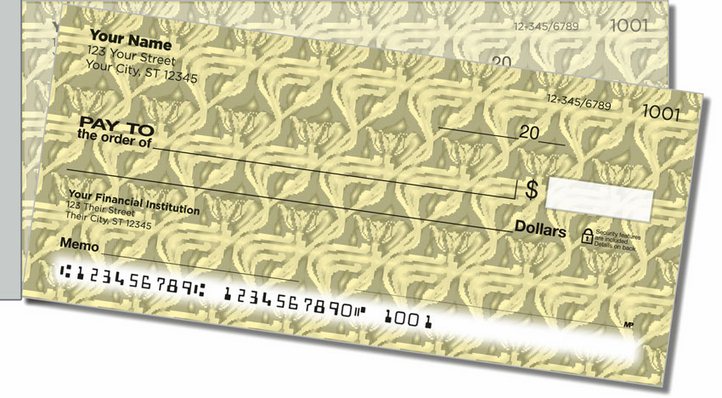 Vintage Wallpaper Side Tear Personal Checks