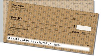Vintage Wallpaper Side Tear Personalized Checks