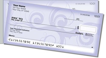 Violet Vine Side Tear Personalized Checks