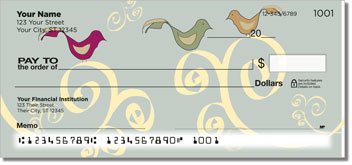 Whimsical Bird Checks