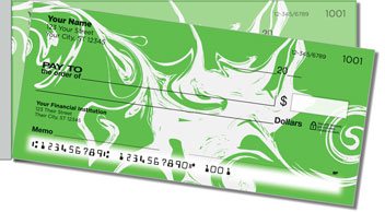 White Swirl Side Tear Design Checks