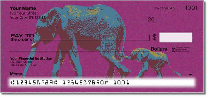 Wild Elephant Personal Checks
