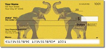 Wild Elephant Personalized Checks