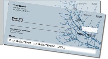 Winter Branch Side Tear Personalized Checks