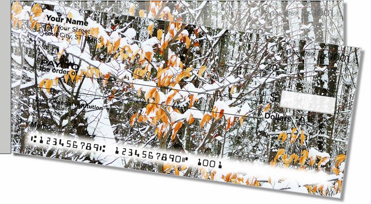 Winter Snow Side Tear Personal Checks
