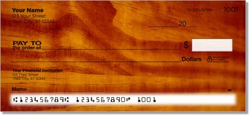 Wood Grain Personalized Checks