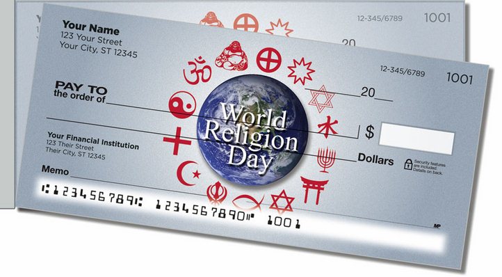 World Religion Side Tear Personal Checks