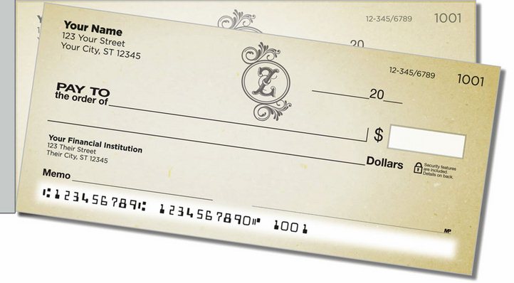 Z Monogram Side Tear Personal Checks